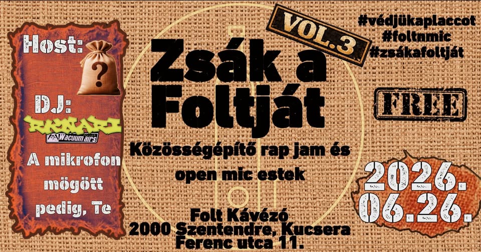 Bag meets pocket! Vol. 3 – Community hip-hop jam and open mic