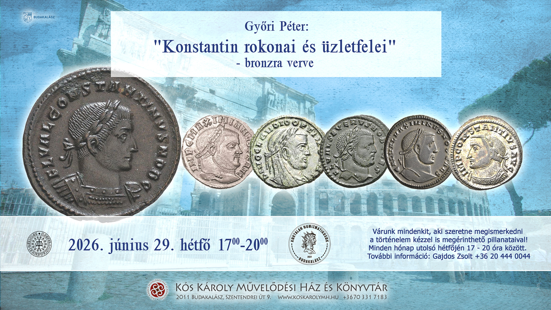 Kortalan numizmatikusok – "Konstantin rokonai és üzletfelei" – bronzra verve