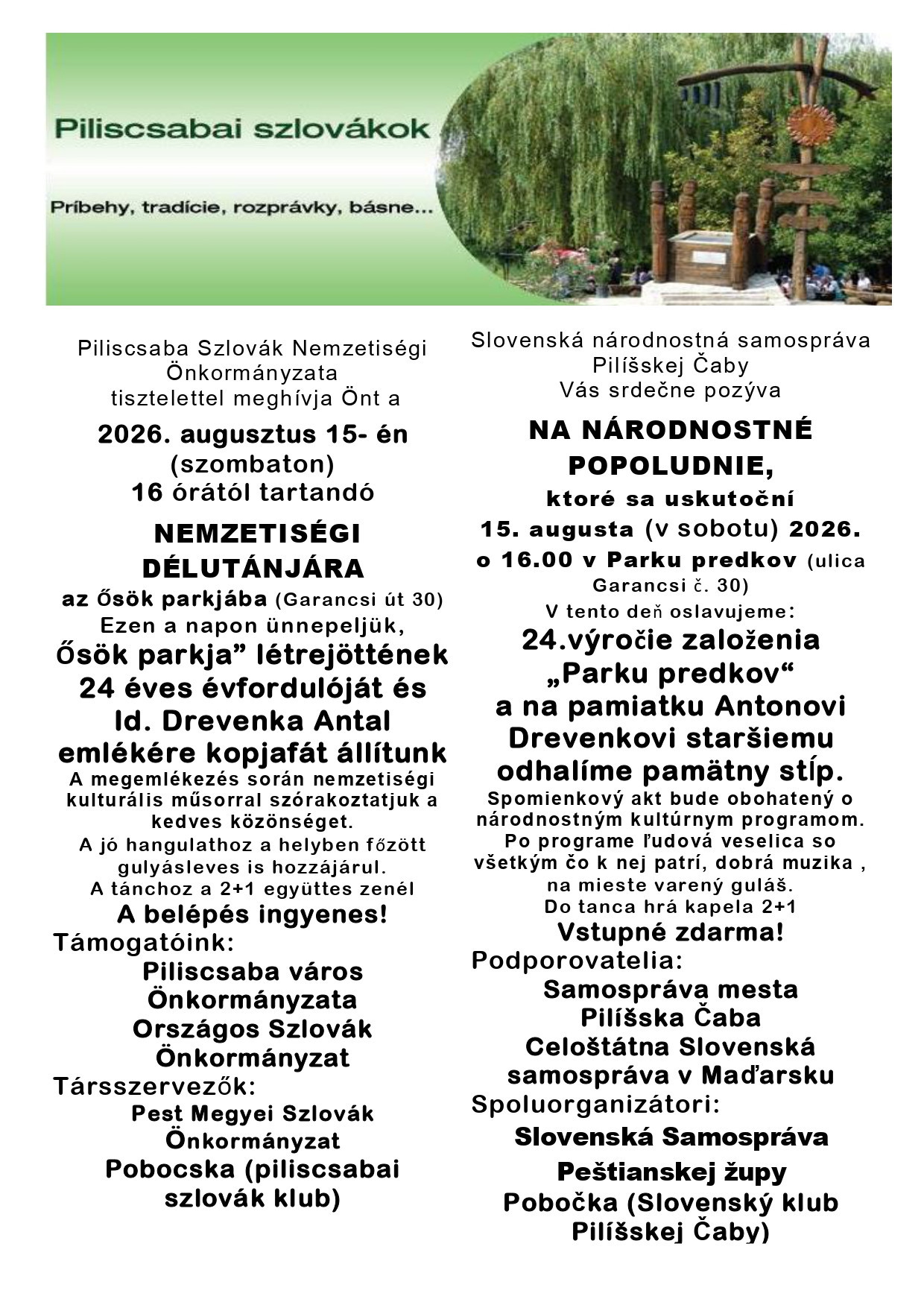 Slovak Cultural Afternoon, Piliscsaba