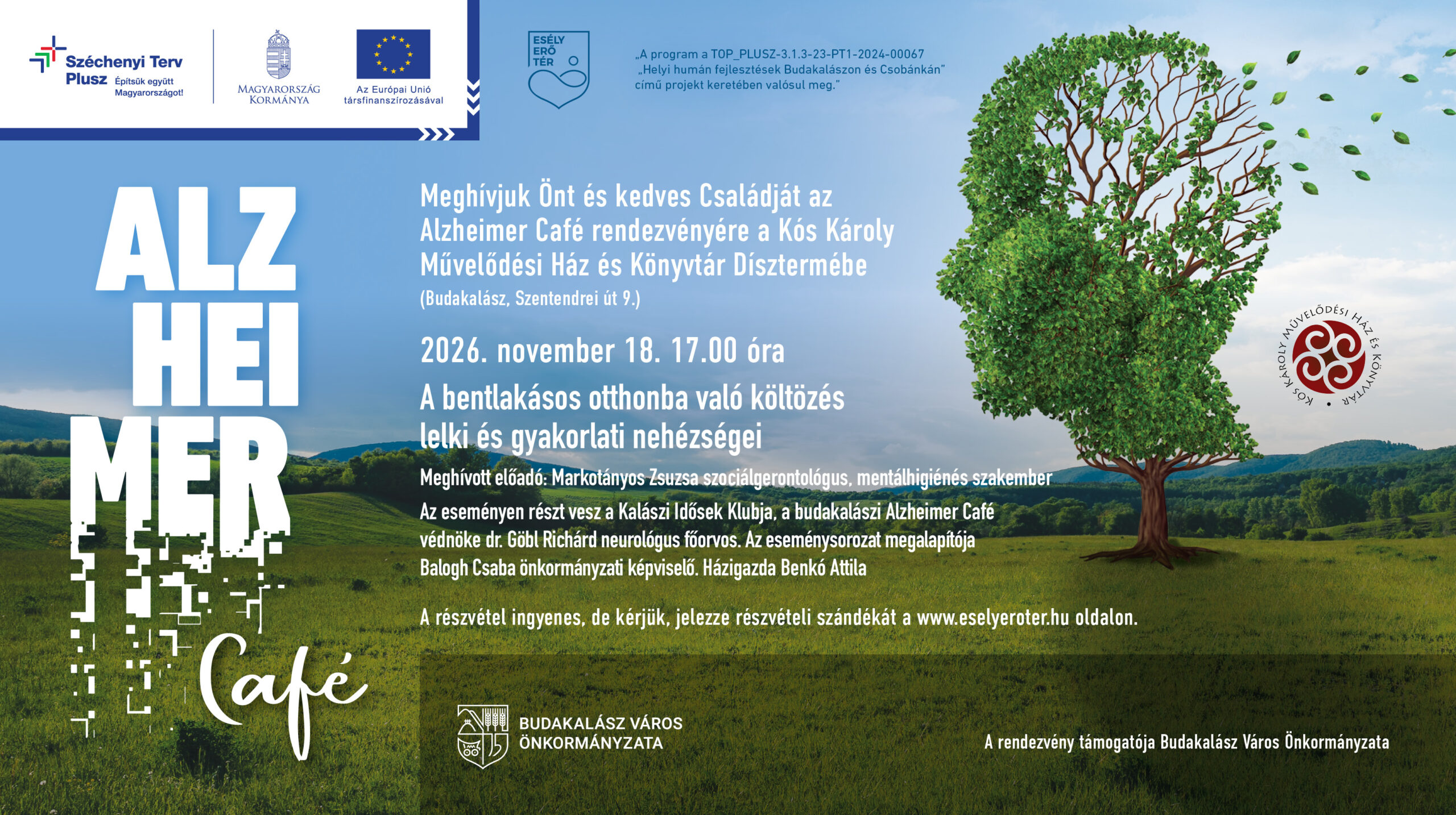 Alzheimer Café – Emotional and Practical Challenges of Moving to a Residential Care Home, Budakalász