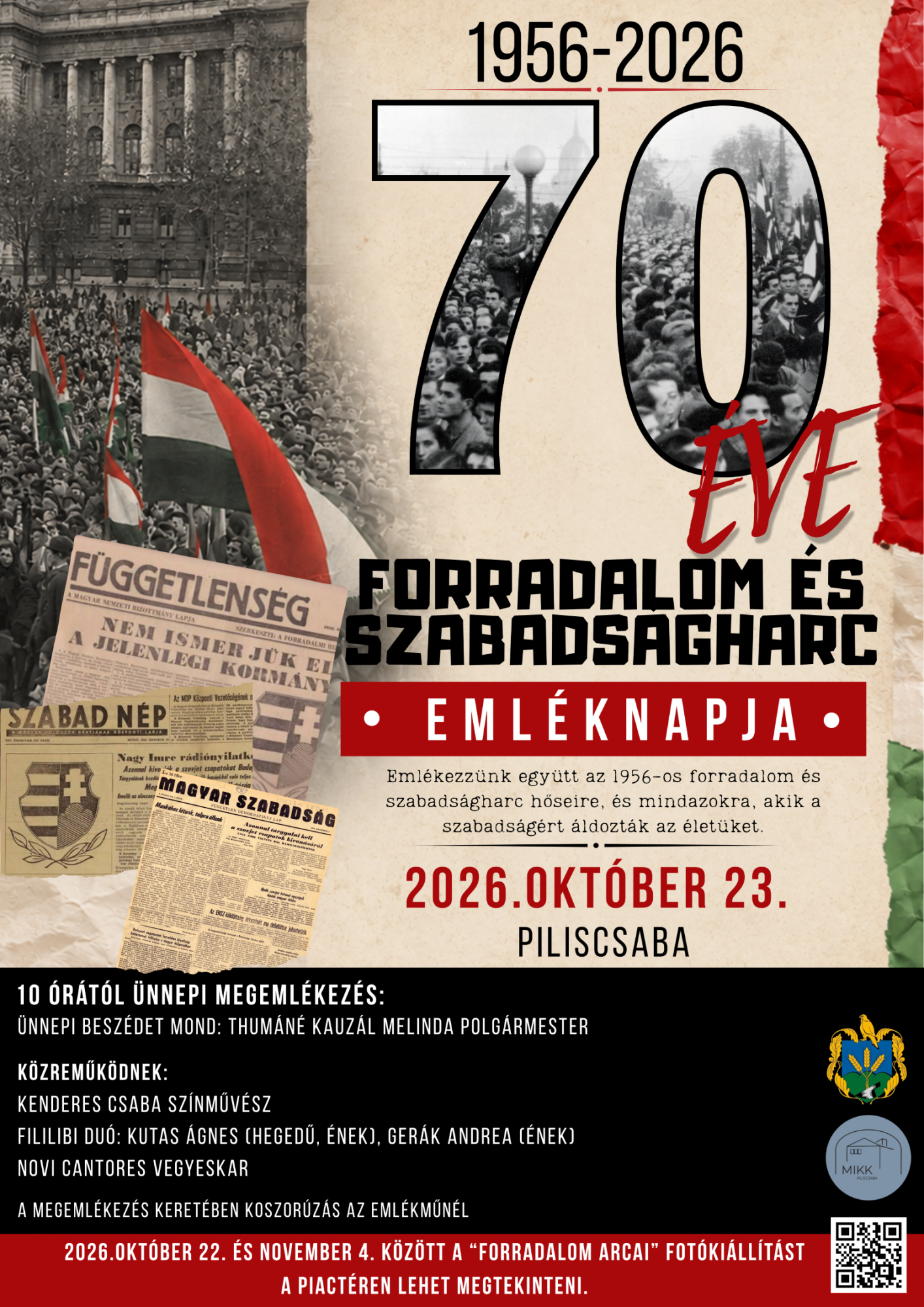 Commemoration of October 23, 1956, Piliscsaba