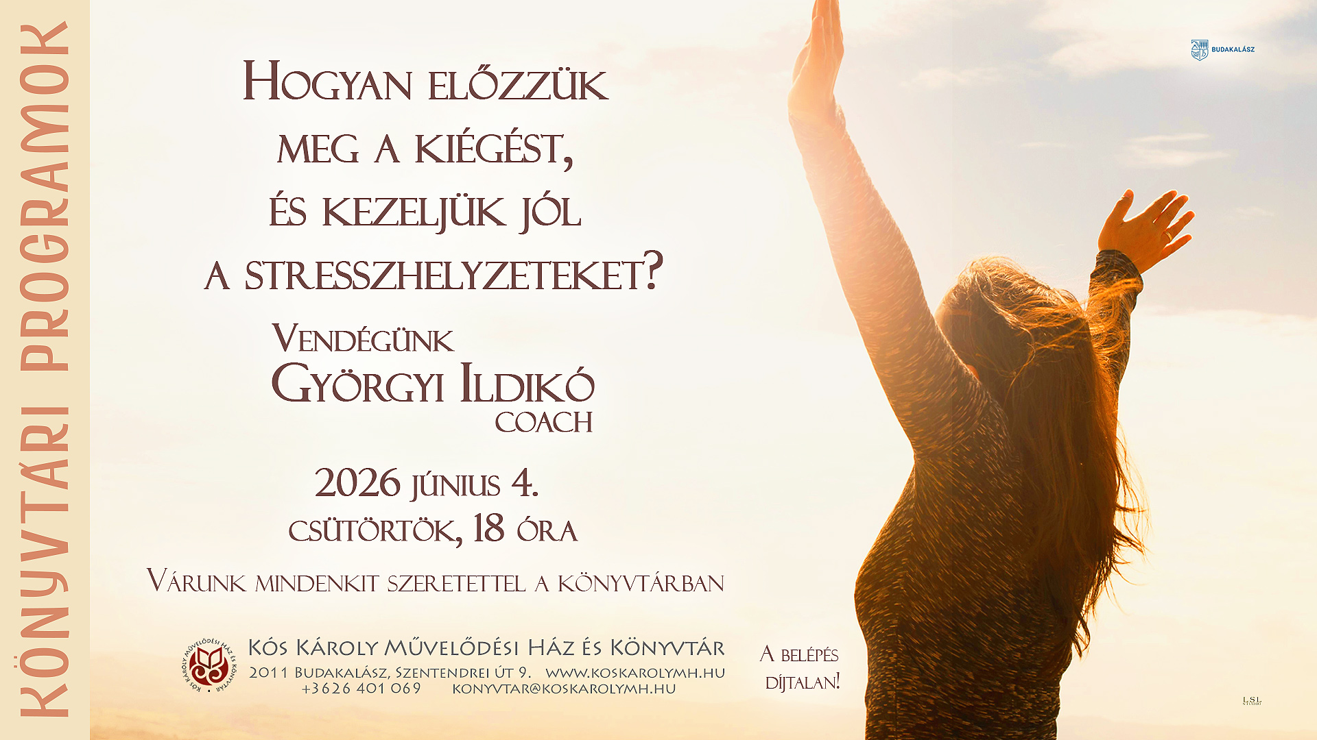 Library Programs – Guest Coach Ildikó Györgyi on Preventing Burnout