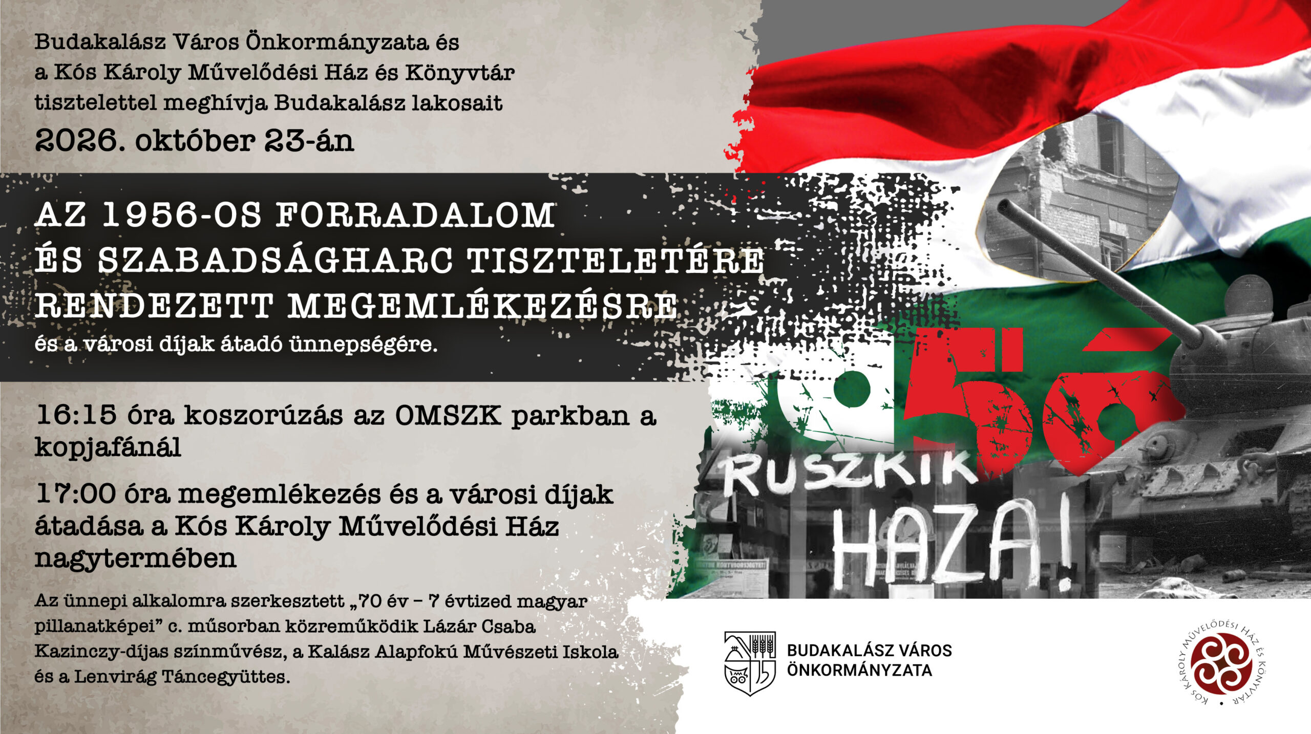 1956/2026 – Commemoration of the 1956 Revolution and War of Independence, Budakalász
