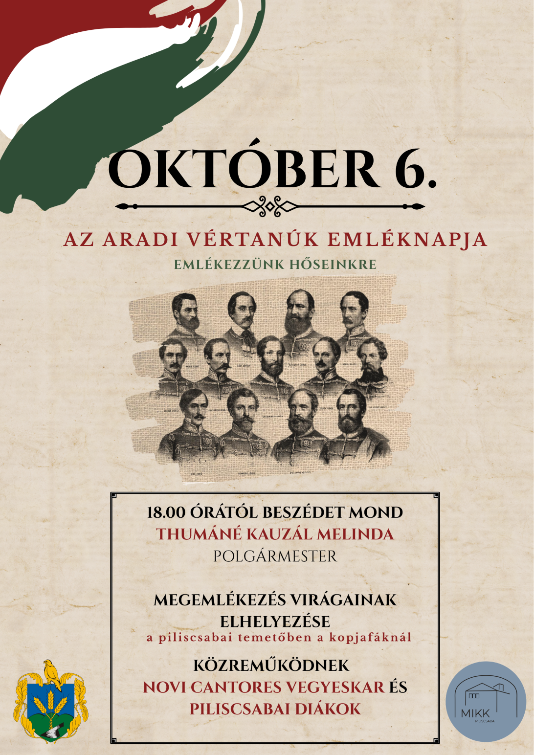 Remembrance for the Martyrs of Arad, Piliscsaba