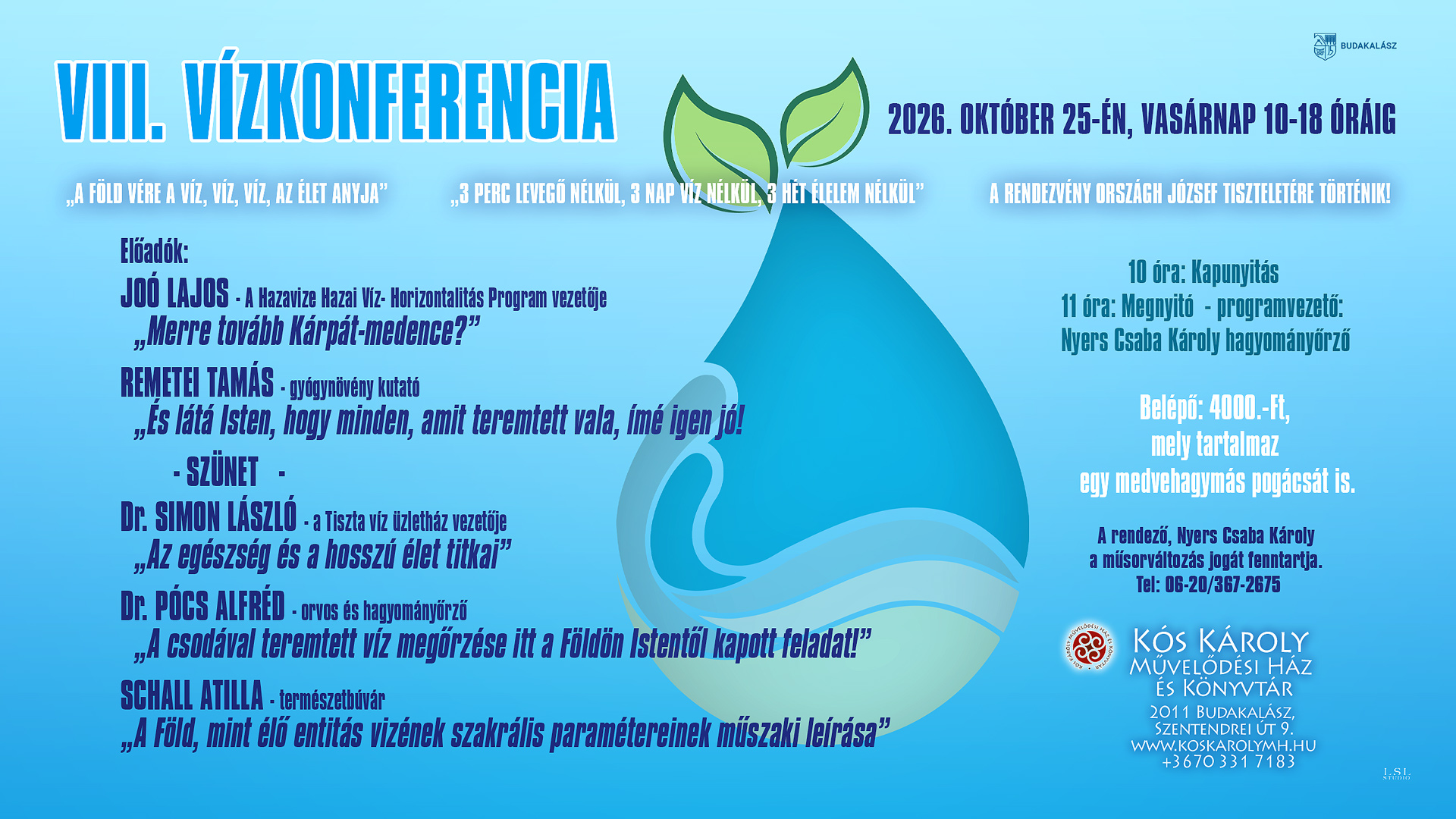 VIII. Water Conference, Budakalász