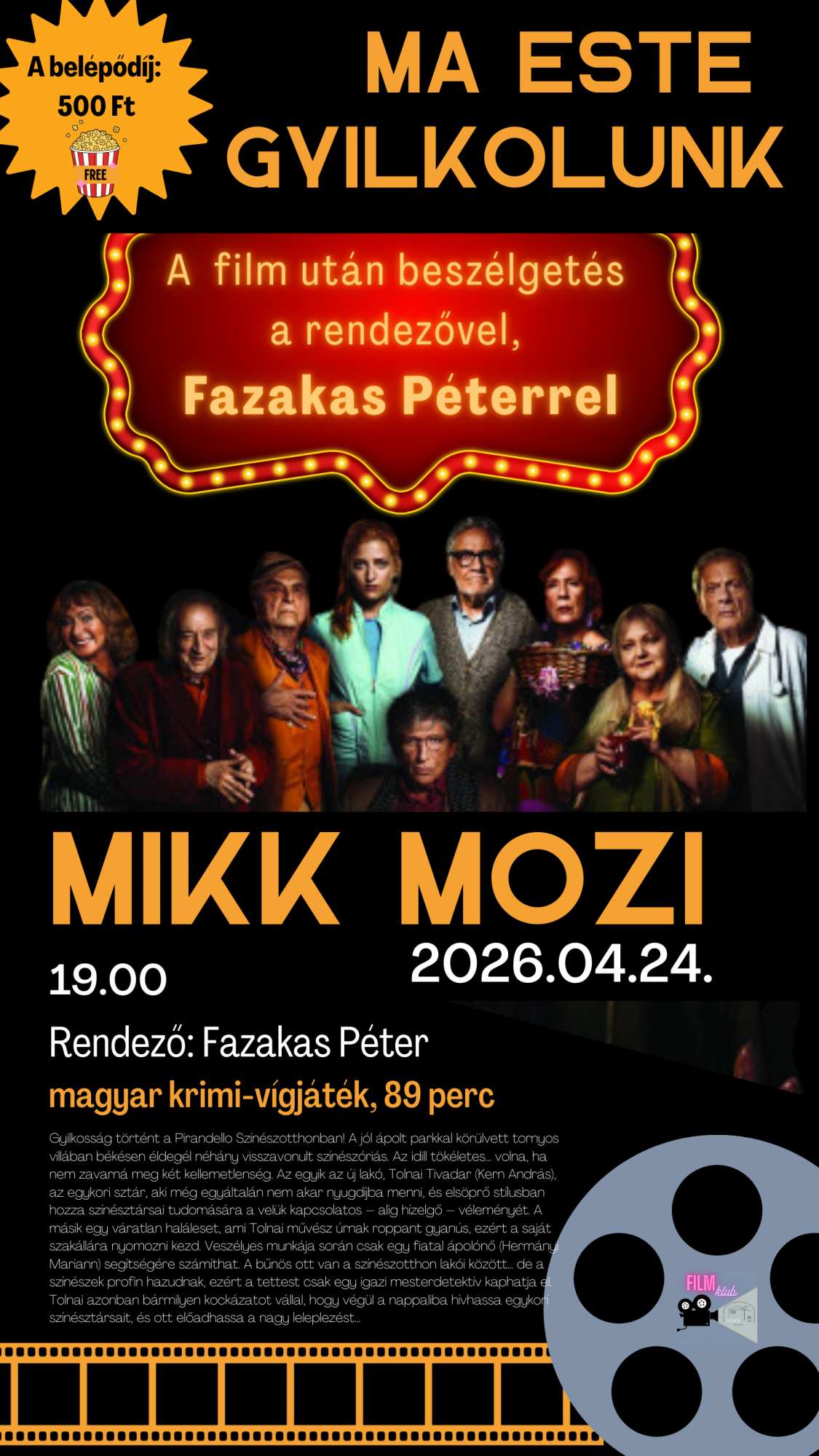 MIKK Film Club: We're Killing Tonight with Special Guest