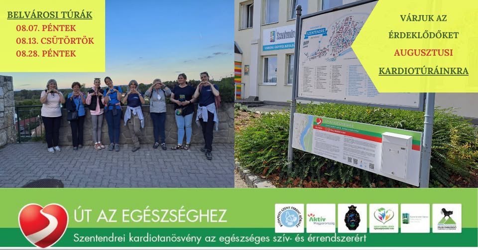 Vezetett belvárosi kardiótúrák augusztusban, Szentendre